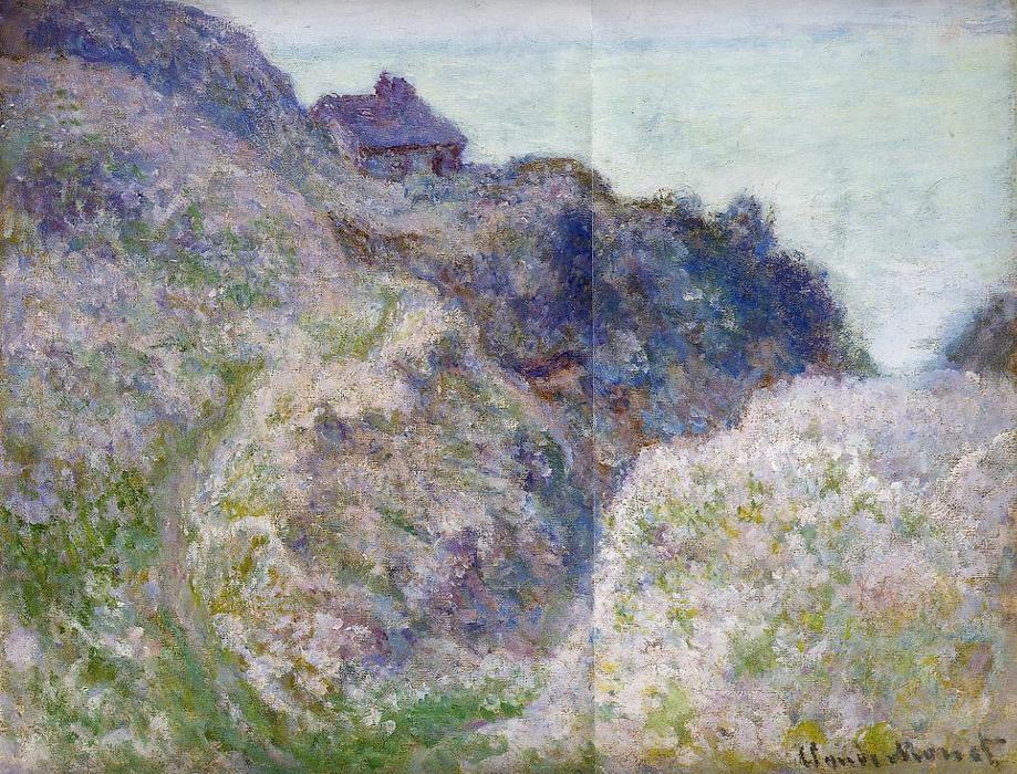Wikioo.org - The Encyclopedia of Fine Arts - Painting, Artwork by Claude Monet - The Coastguard Cabin at Varengeville