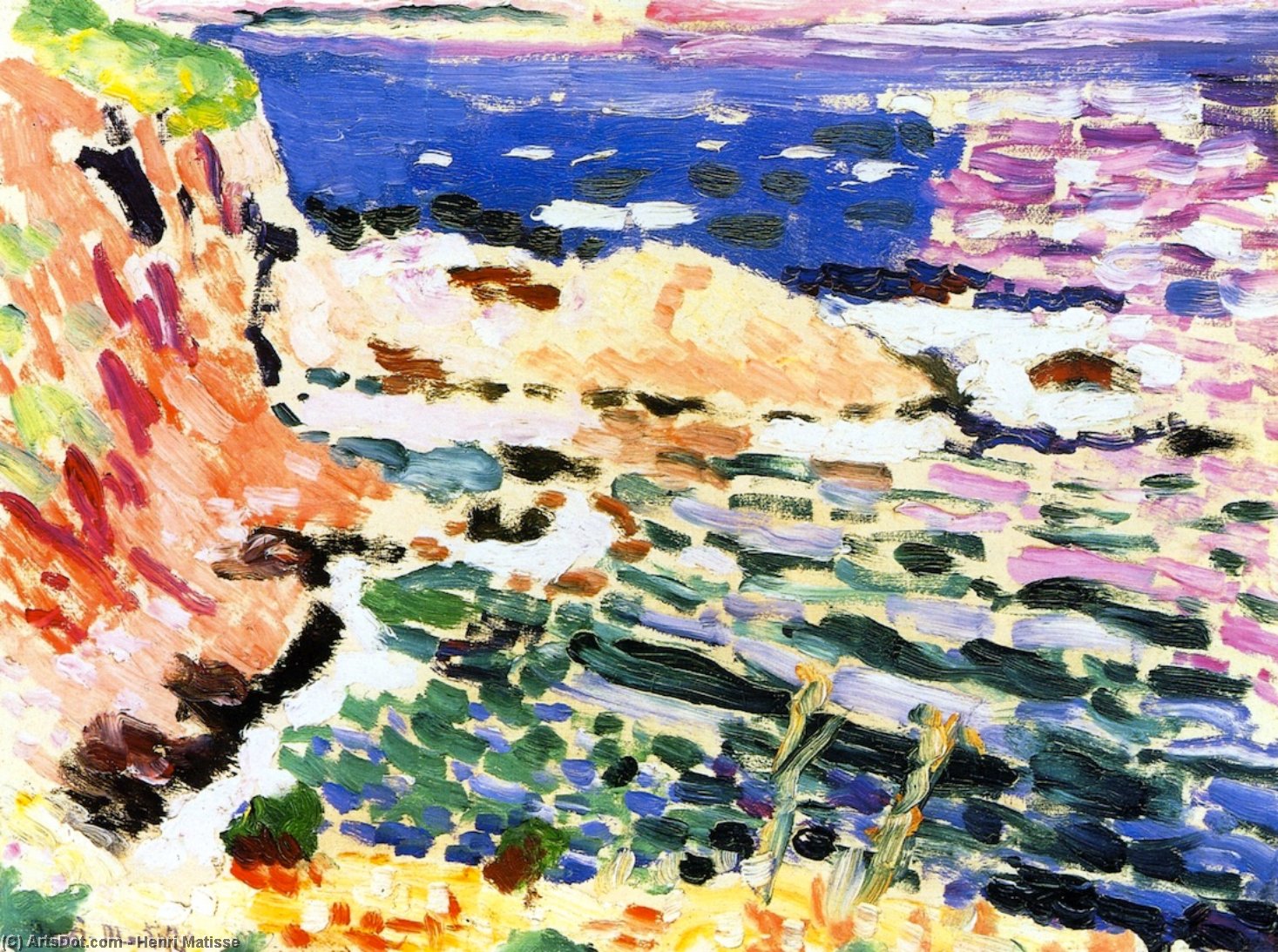 Wikioo.org - สารานุกรมวิจิตรศิลป์ - จิตรกรรม Henri Matisse - The Coast of Collioure (also known as La Moulade)