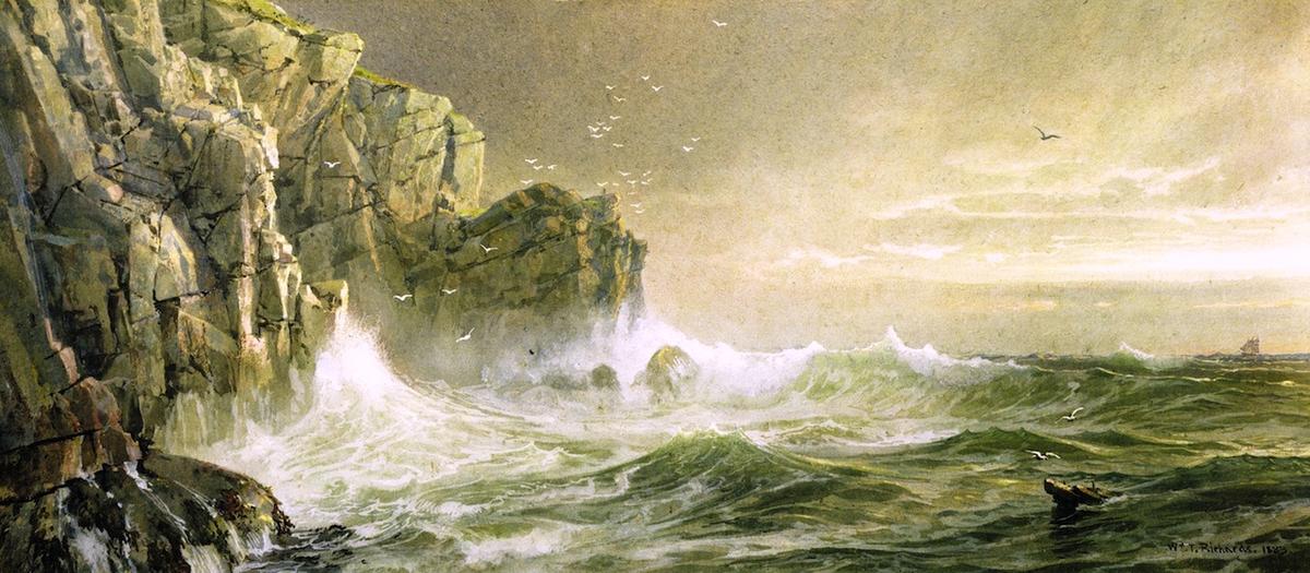 WikiOO.org - دایره المعارف هنرهای زیبا - نقاشی، آثار هنری William Trost Richards - The Coast of Cornwall