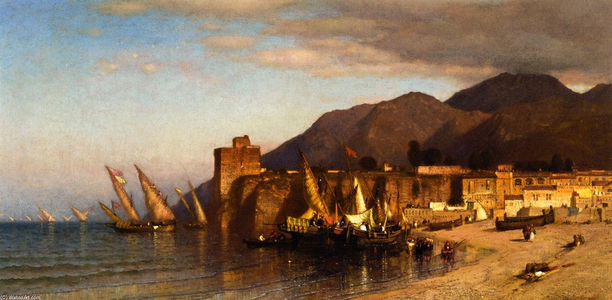 Wikioo.org - The Encyclopedia of Fine Arts - Painting, Artwork by Samuel Colman - The Coast of North Africa