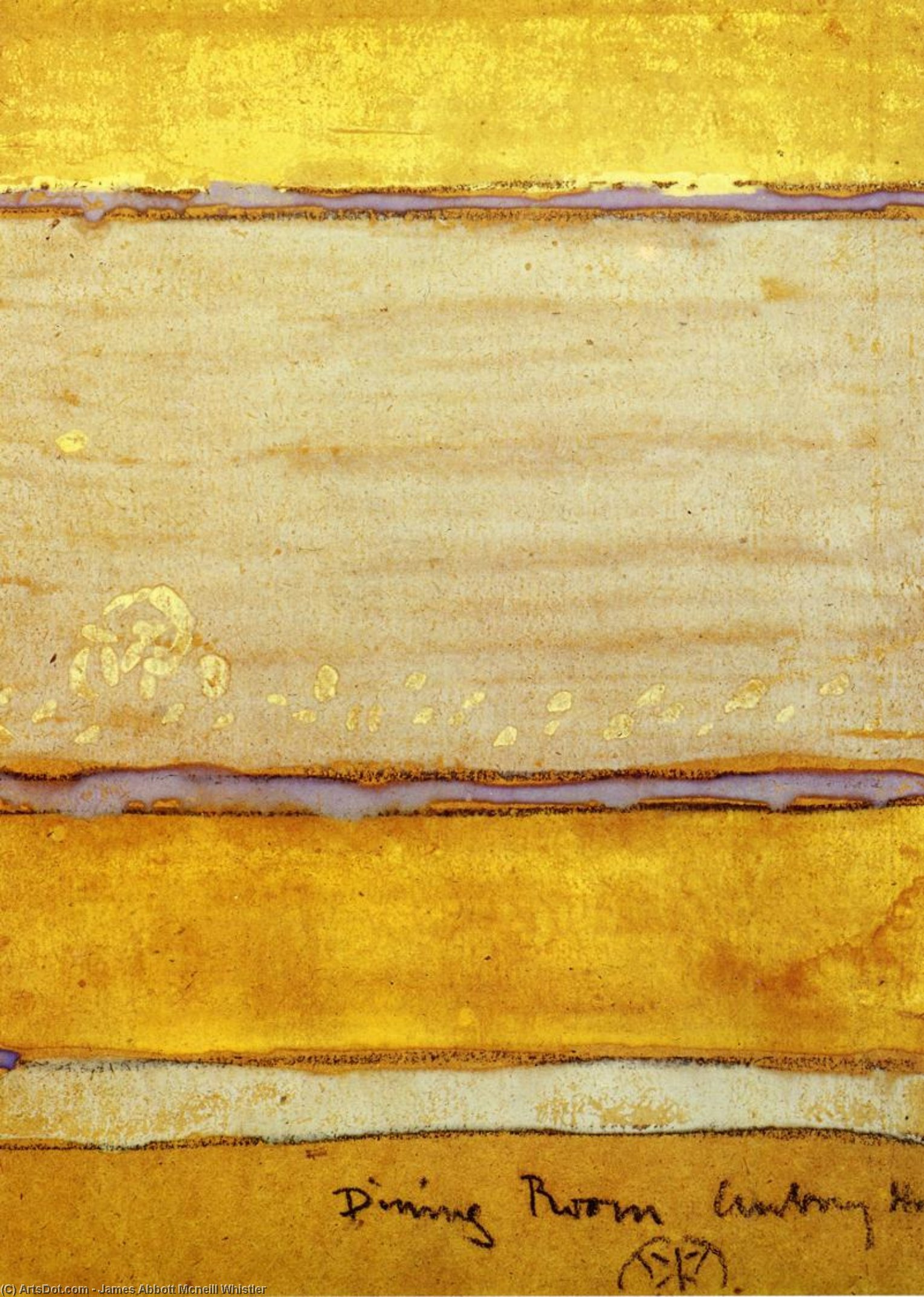 Wikioo.org – L'Enciclopedia delle Belle Arti - Pittura, Opere di James Abbott Mcneill Whistler - Schema colore per la Sala da pranzo di Aubrey Casa