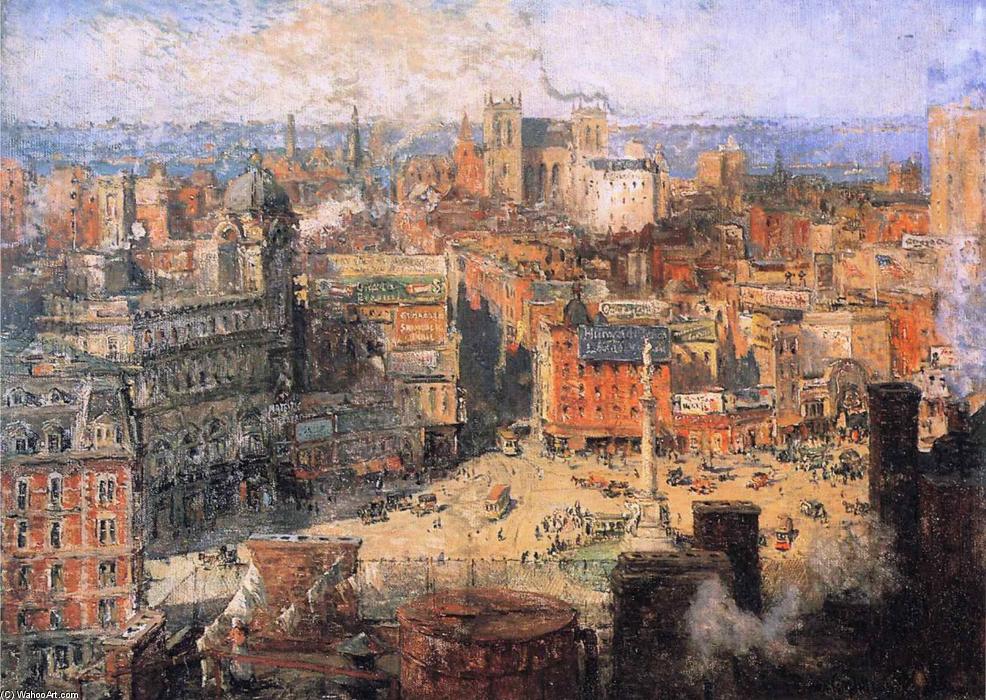 Wikioo.org - The Encyclopedia of Fine Arts - Painting, Artwork by Colin Campbell Cooper - Columbus Circle