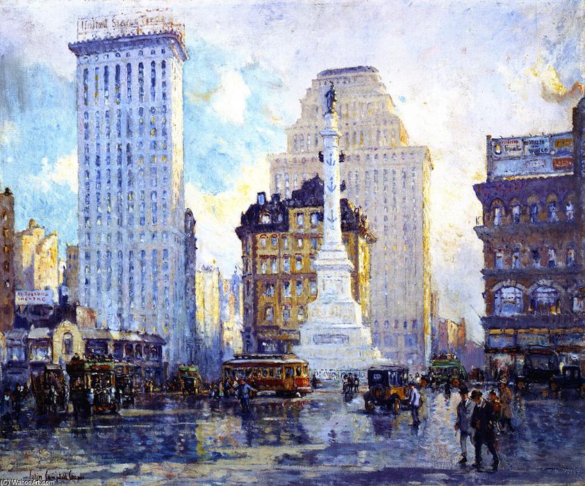 Wikioo.org - The Encyclopedia of Fine Arts - Painting, Artwork by Colin Campbell Cooper - Columbus Circle