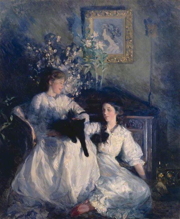 Wikioo.org - The Encyclopedia of Fine Arts - Painting, Artwork by Frank Bramley - Confidences