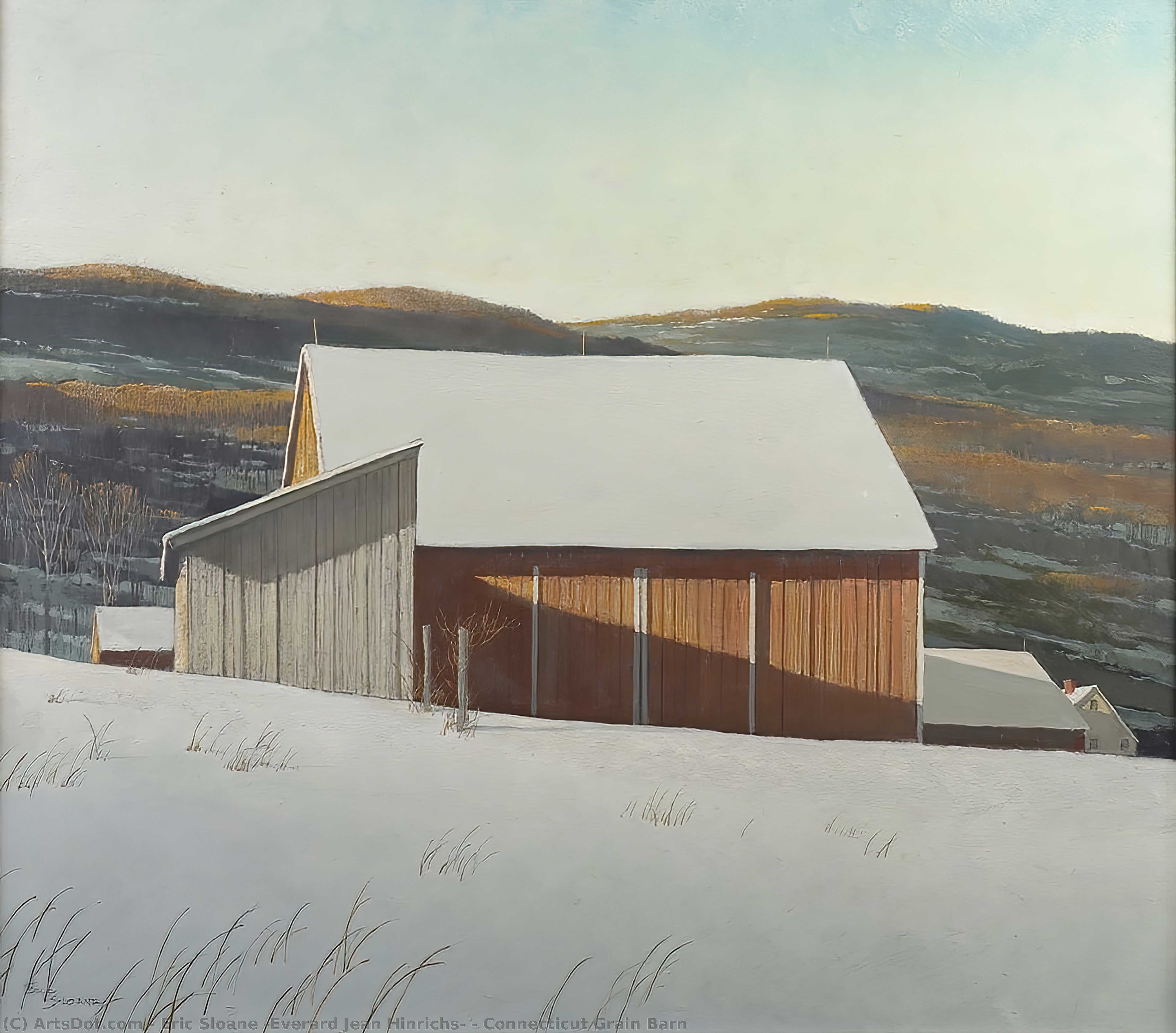 Wikioo.org - The Encyclopedia of Fine Arts - Painting, Artwork by Eric Sloane (Everard Jean Hinrichs) - Connecticut Grain Barn