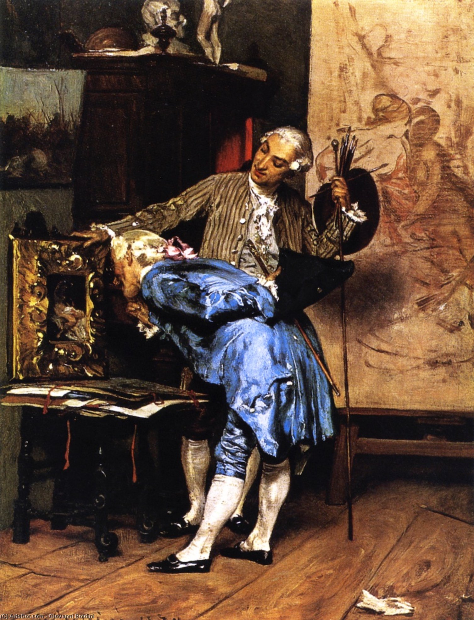 Wikioo.org - The Encyclopedia of Fine Arts - Painting, Artwork by Giovanni Boldini - The Connoisseur
