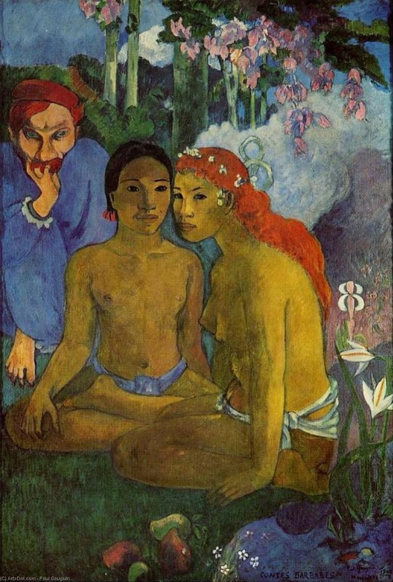 Wikioo.org - The Encyclopedia of Fine Arts - Painting, Artwork by Paul Gauguin - Contes Barbares (also known as Primitive Tales)