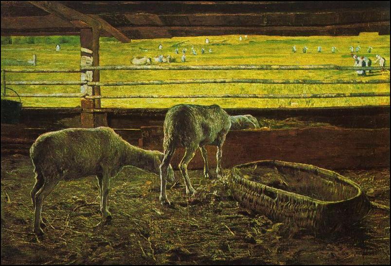 Wikioo.org - The Encyclopedia of Fine Arts - Painting, Artwork by Giovanni Segantini - Contrasto di luce