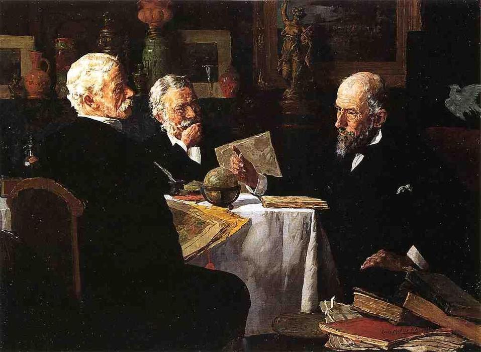 Wikioo.org – L'Encyclopédie des Beaux Arts - Peinture, Oeuvre de Louis C Moeller - La Conversation