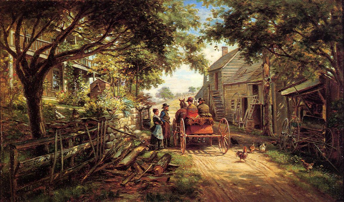 Wikioo.org - The Encyclopedia of Fine Arts - Painting, Artwork by Edward Lamson Henry - The Conversation