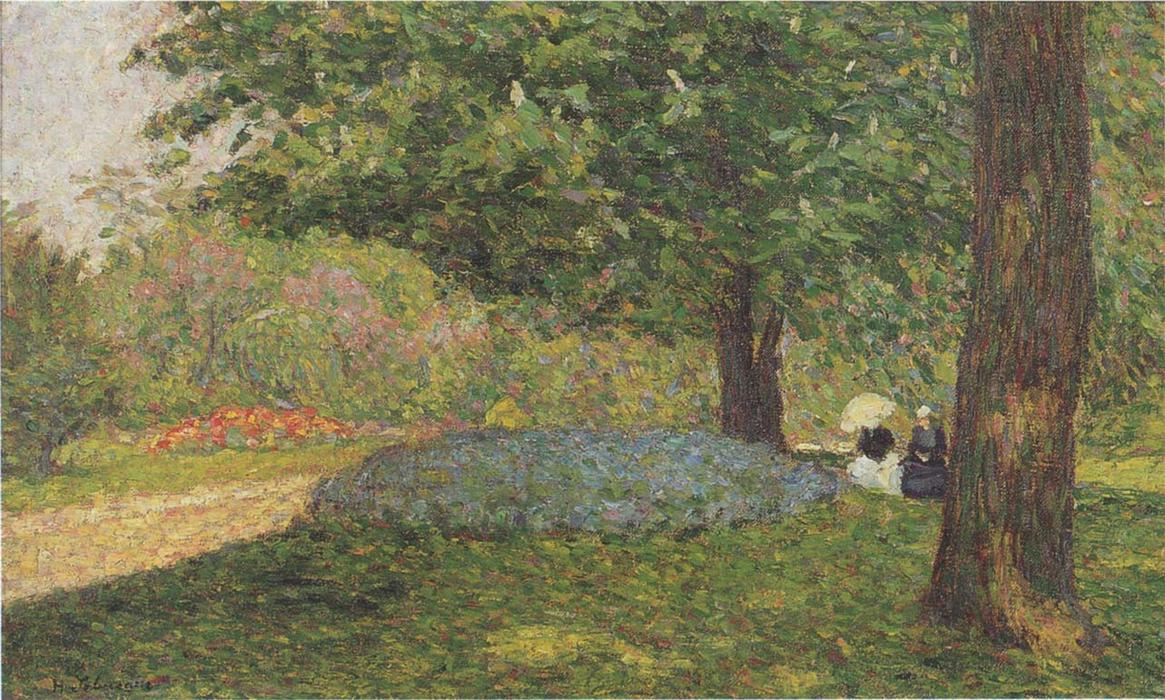 Wikioo.org - The Encyclopedia of Fine Arts - Painting, Artwork by Henri Lebasque - Conversation in the Park