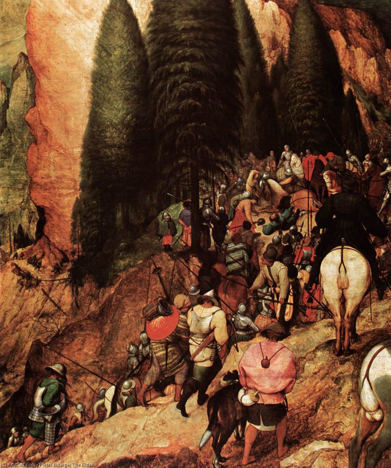 Wikioo.org – L'Enciclopedia delle Belle Arti - Pittura, Opere di Pieter Bruegel The Elder - La Conversione di Saulo particolare