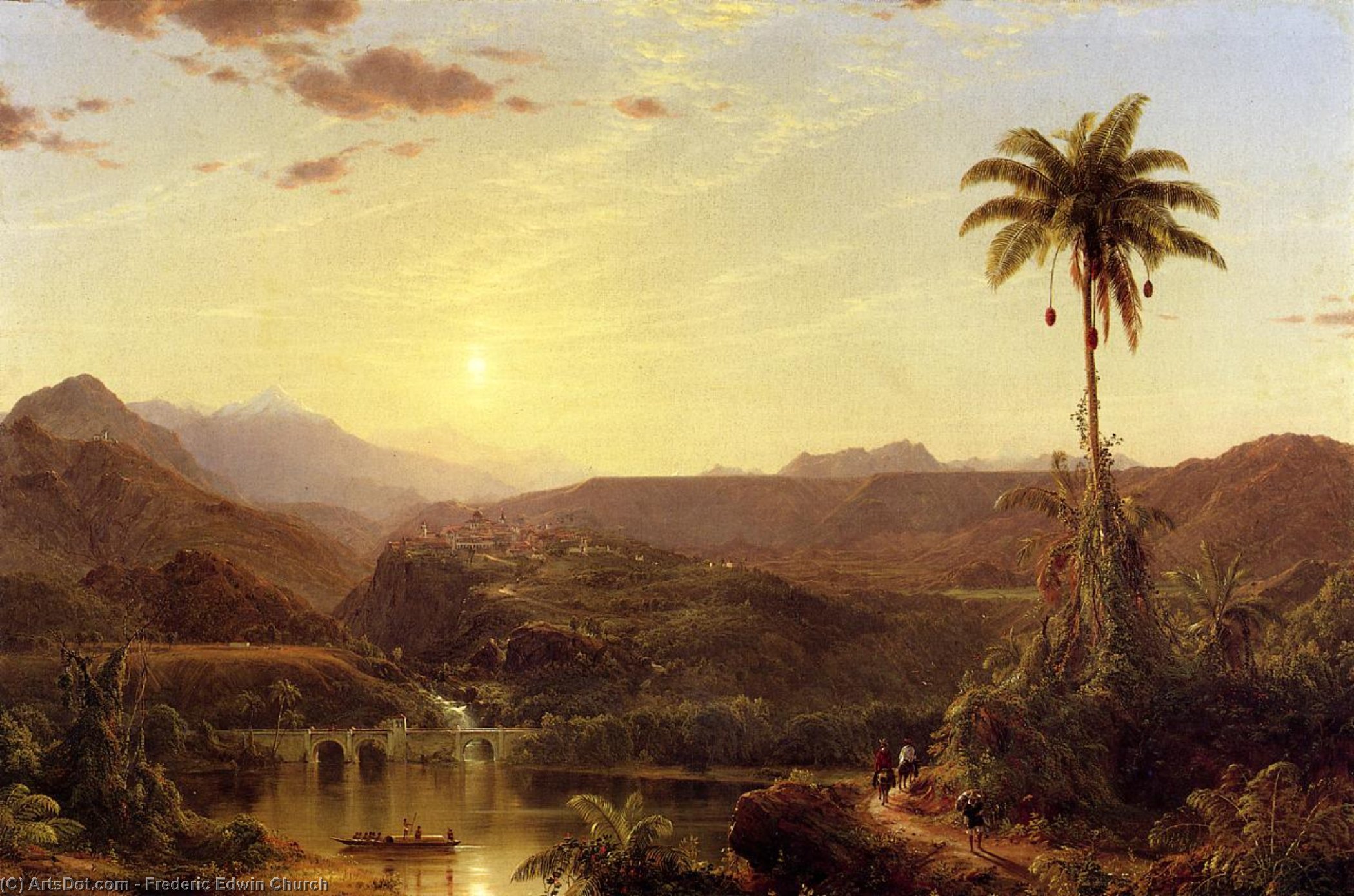 WikiOO.org - Enciclopedia of Fine Arts - Pictura, lucrări de artă Frederic Edwin Church - The Cordilleras: Sunrise