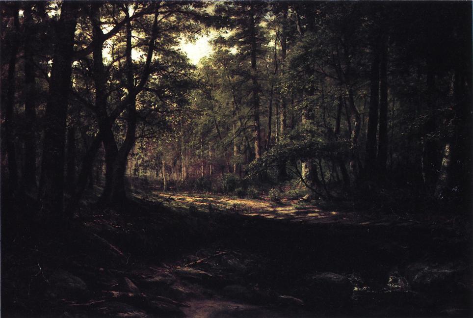 Wikioo.org - The Encyclopedia of Fine Arts - Painting, Artwork by George Hetzel - Corduroy Road (also known as Old Road, Scalp Level)