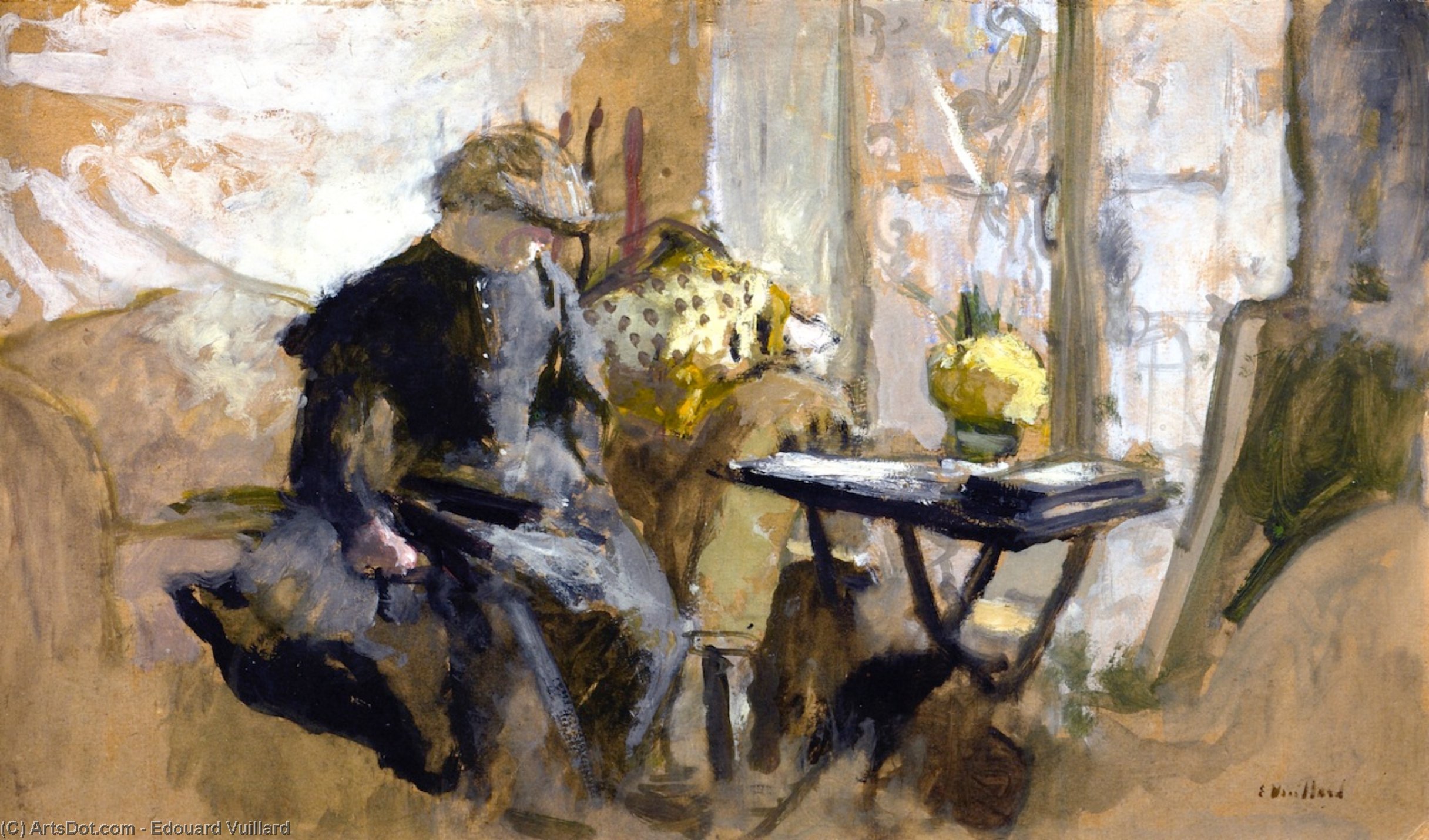 WikiOO.org - Енциклопедия за изящни изкуства - Живопис, Произведения на изкуството Jean Edouard Vuillard - Corner of the Studio