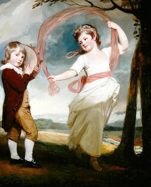 WikiOO.org - אנציקלופדיה לאמנויות יפות - ציור, יצירות אמנות George Romney - The Cornewall Children