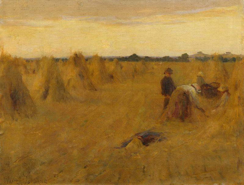 Wikioo.org - The Encyclopedia of Fine Arts - Painting, Artwork by Walter Frederick Osborne - The Cornfield