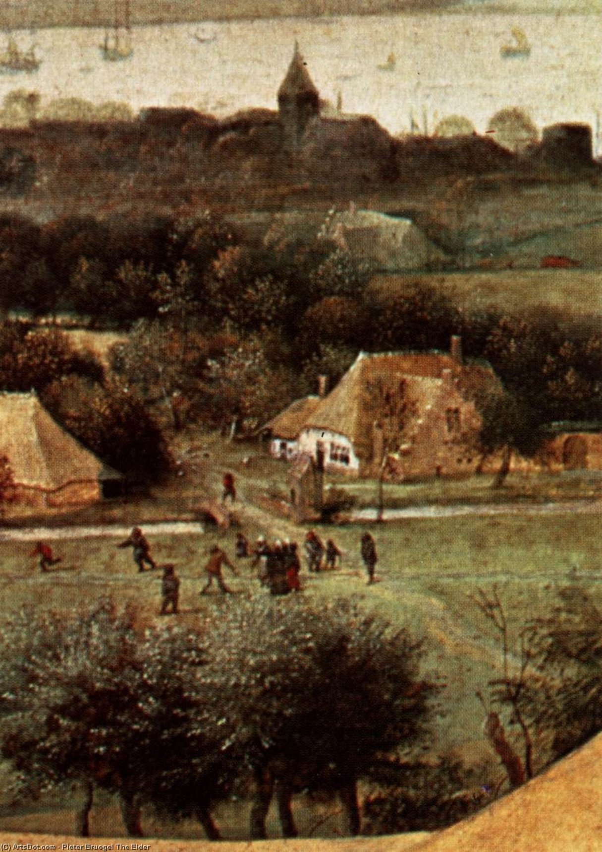 Wikioo.org - Die Enzyklopädie bildender Kunst - Malerei, Kunstwerk von Pieter Bruegel The Elder - der mais Ernte  Ausschnitt