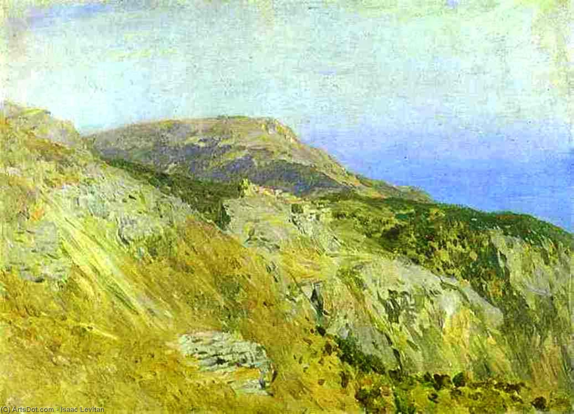 Wikioo.org - The Encyclopedia of Fine Arts - Painting, Artwork by Isaak Ilyich Levitan - Corniche, Southern France. Sketch