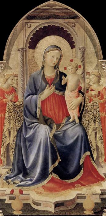 Wikioo.org – L'Enciclopedia delle Belle Arti - Pittura, Opere di Fra Angelico - Cortona Polittico CENTRALE  pannello