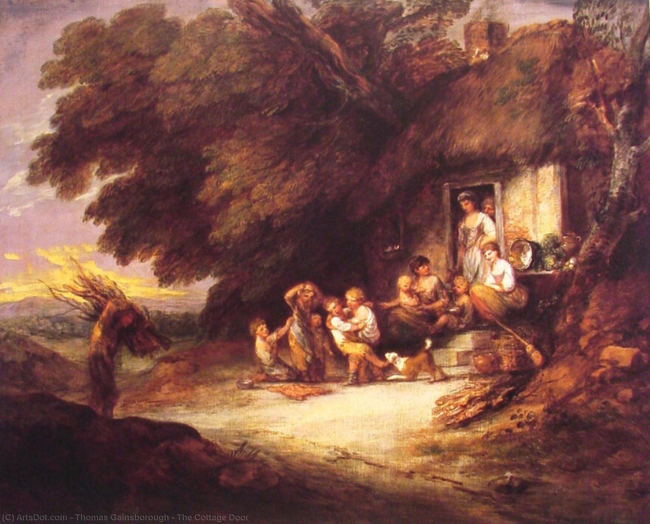 WikiOO.org - دایره المعارف هنرهای زیبا - نقاشی، آثار هنری Thomas Gainsborough - The Cottage Door
