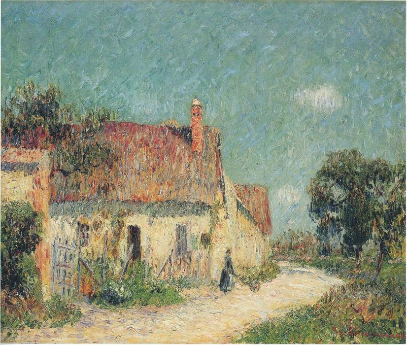 Wikioo.org - The Encyclopedia of Fine Arts - Painting, Artwork by Gustave Loiseau - Cottage in Normandy