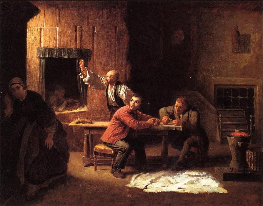Wikioo.org - The Encyclopedia of Fine Arts - Painting, Artwork by Jonathan Eastman Johnson - The Counterfeiters