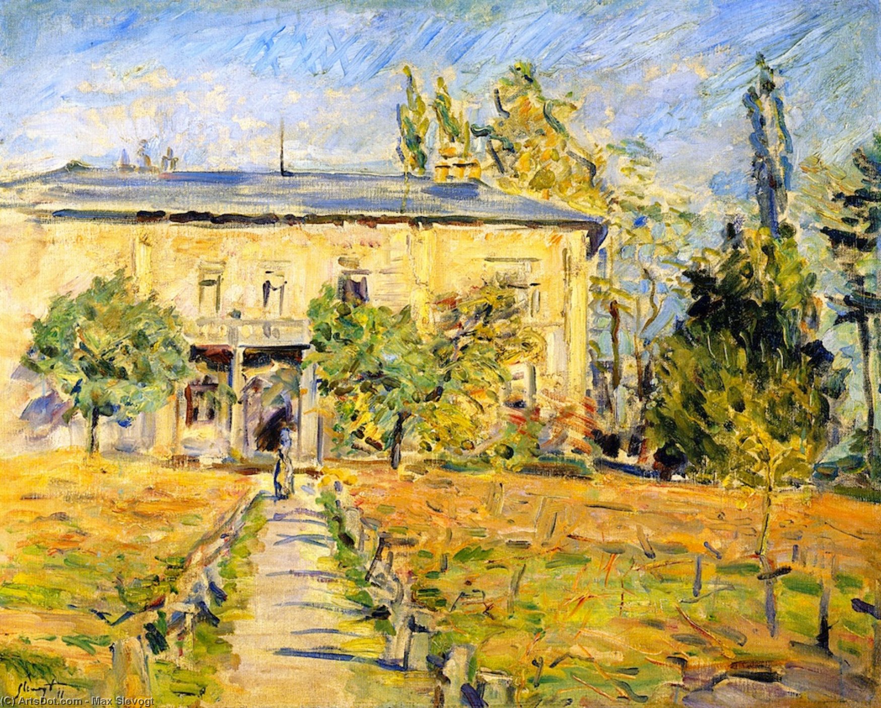 WikiOO.org - Encyclopedia of Fine Arts - Maleri, Artwork Max Slevogt - The Country House in Godramstein (West Side)