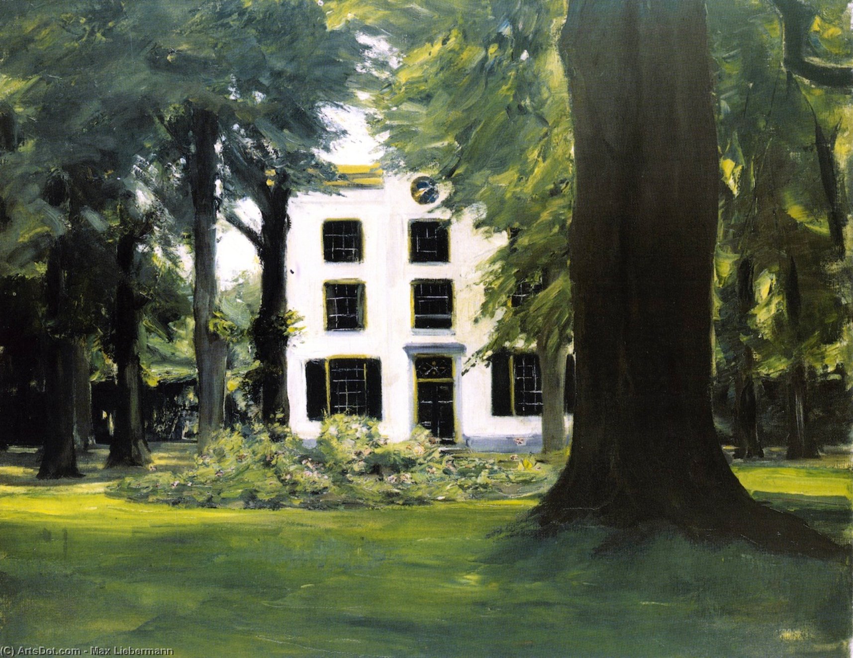 WikiOO.org - Encyclopedia of Fine Arts - Maalaus, taideteos Max Liebermann - Country House in Hilversum (also known as Villa in Hilversum)