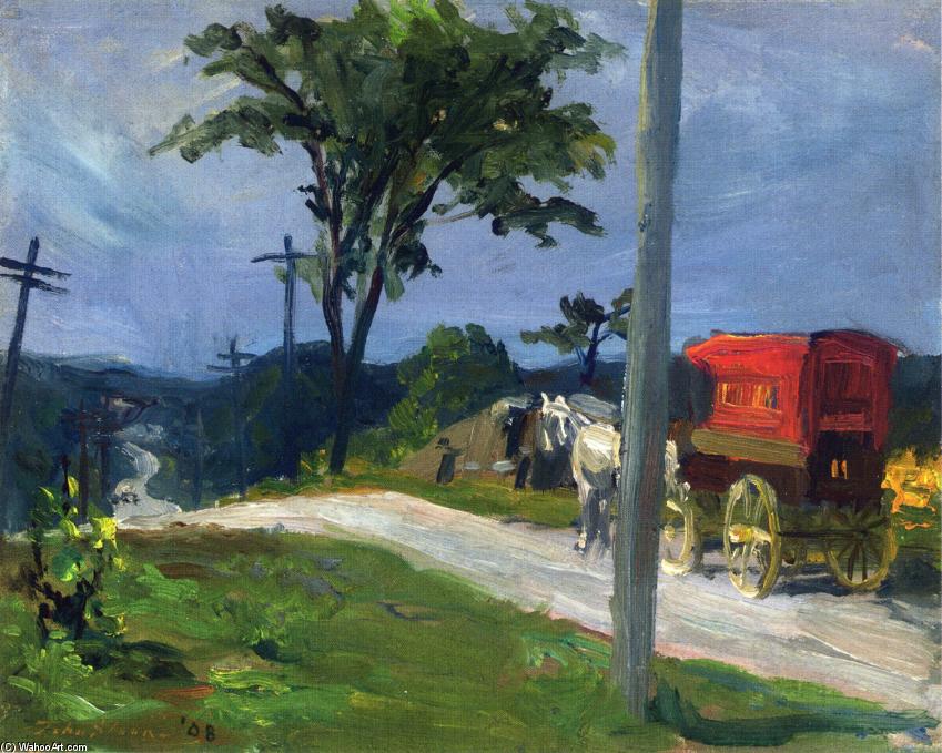 Wikioo.org - The Encyclopedia of Fine Arts - Painting, Artwork by John Sloan - Country Road