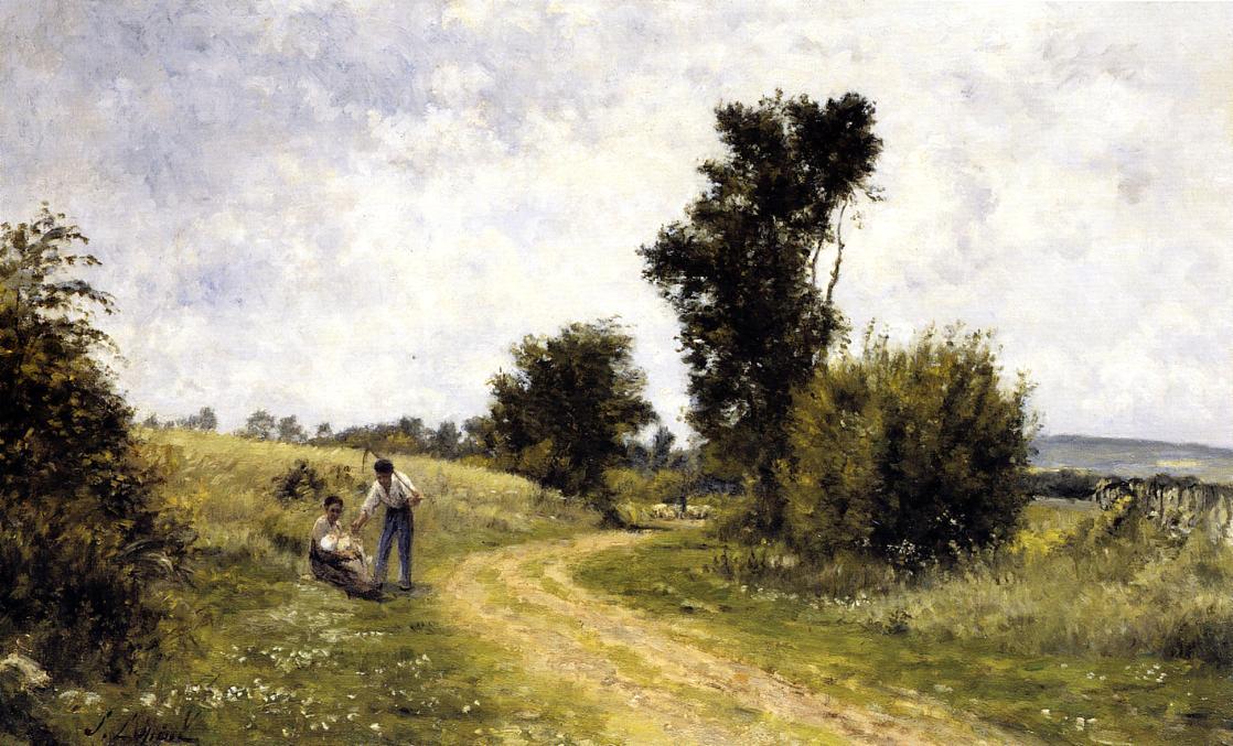 WikiOO.org - Encyclopedia of Fine Arts - Lukisan, Artwork Stanislas Lepine - Country Road