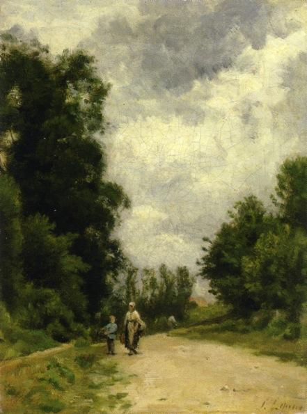 Wikioo.org - The Encyclopedia of Fine Arts - Painting, Artwork by Stanislas Lepine - Country Road