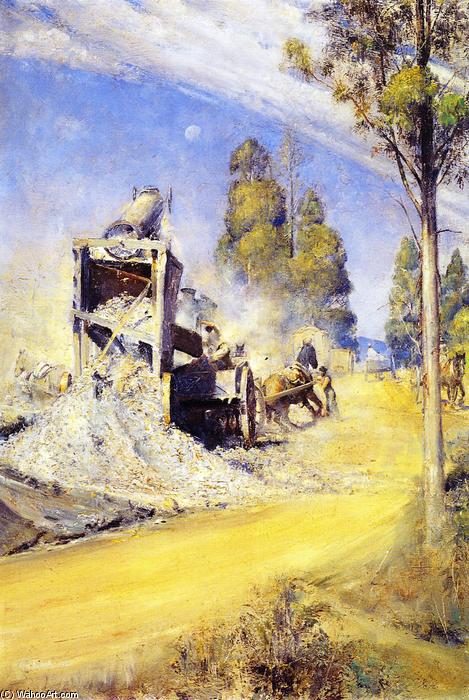 Wikioo.org - The Encyclopedia of Fine Arts - Painting, Artwork by Thomas William Roberts - Country Road Makers