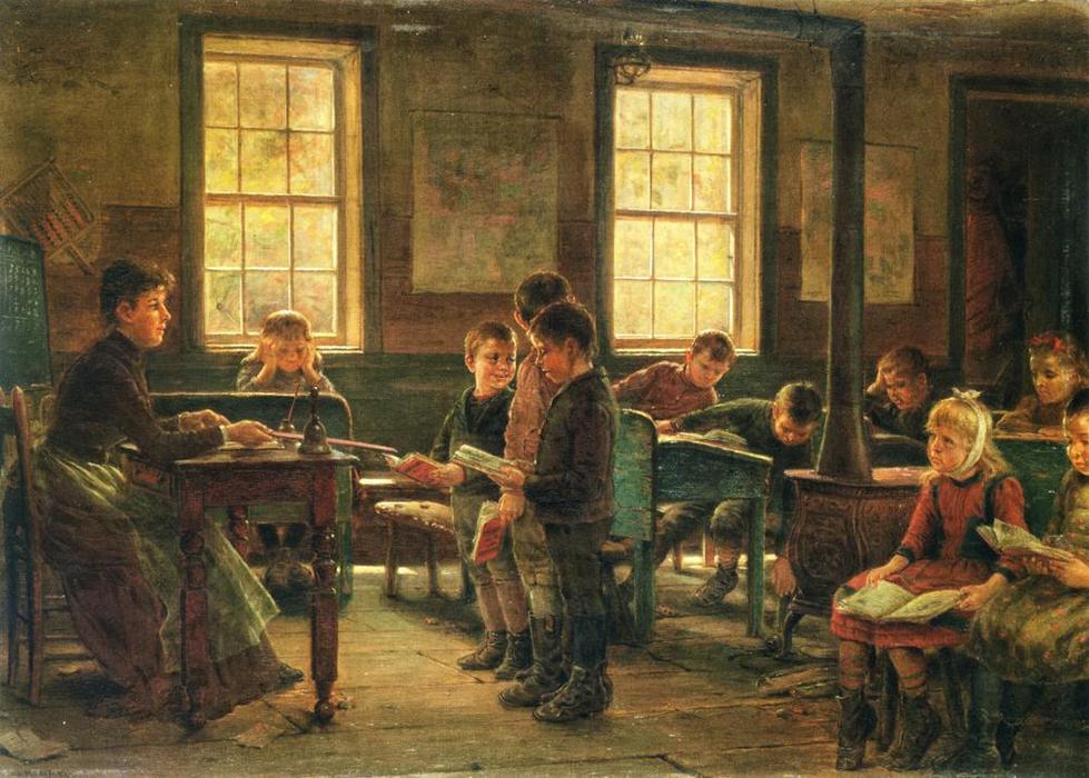 Wikioo.org – L'Enciclopedia delle Belle Arti - Pittura, Opere di Edward Lamson Henry - un campagna scuola