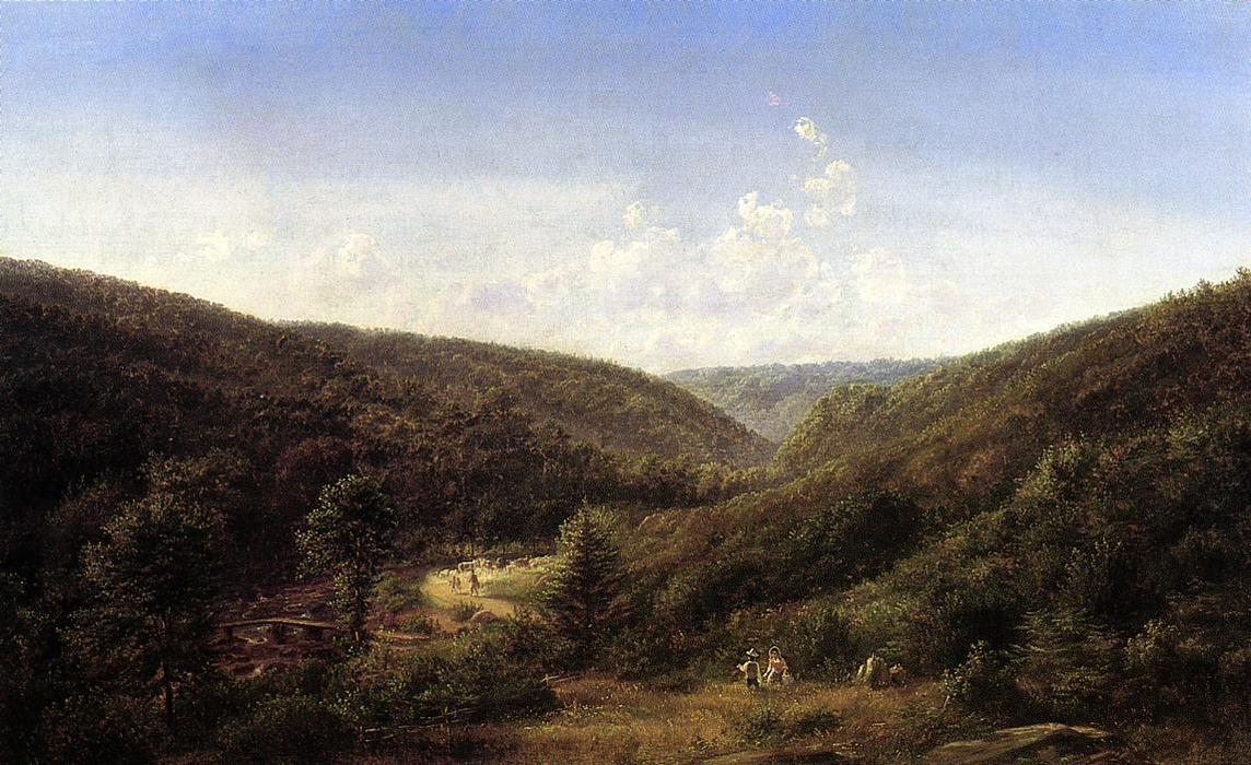 Wikioo.org – L'Enciclopedia delle Belle Arti - Pittura, Opere di Joachim Ferdinand Richardt - Campagna lungo il Susquehanna