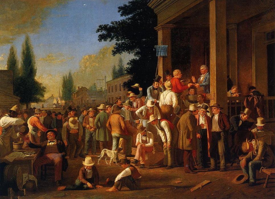 Wikioo.org - The Encyclopedia of Fine Arts - Painting, Artwork by George Caleb Bingham - The County Election (no.1)