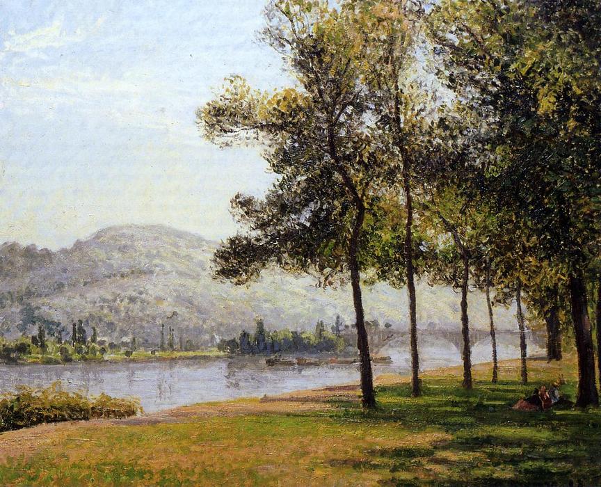 Wikioo.org - The Encyclopedia of Fine Arts - Painting, Artwork by Camille Pissarro - The Cours la Reine at Rouen Morning, Sunlight