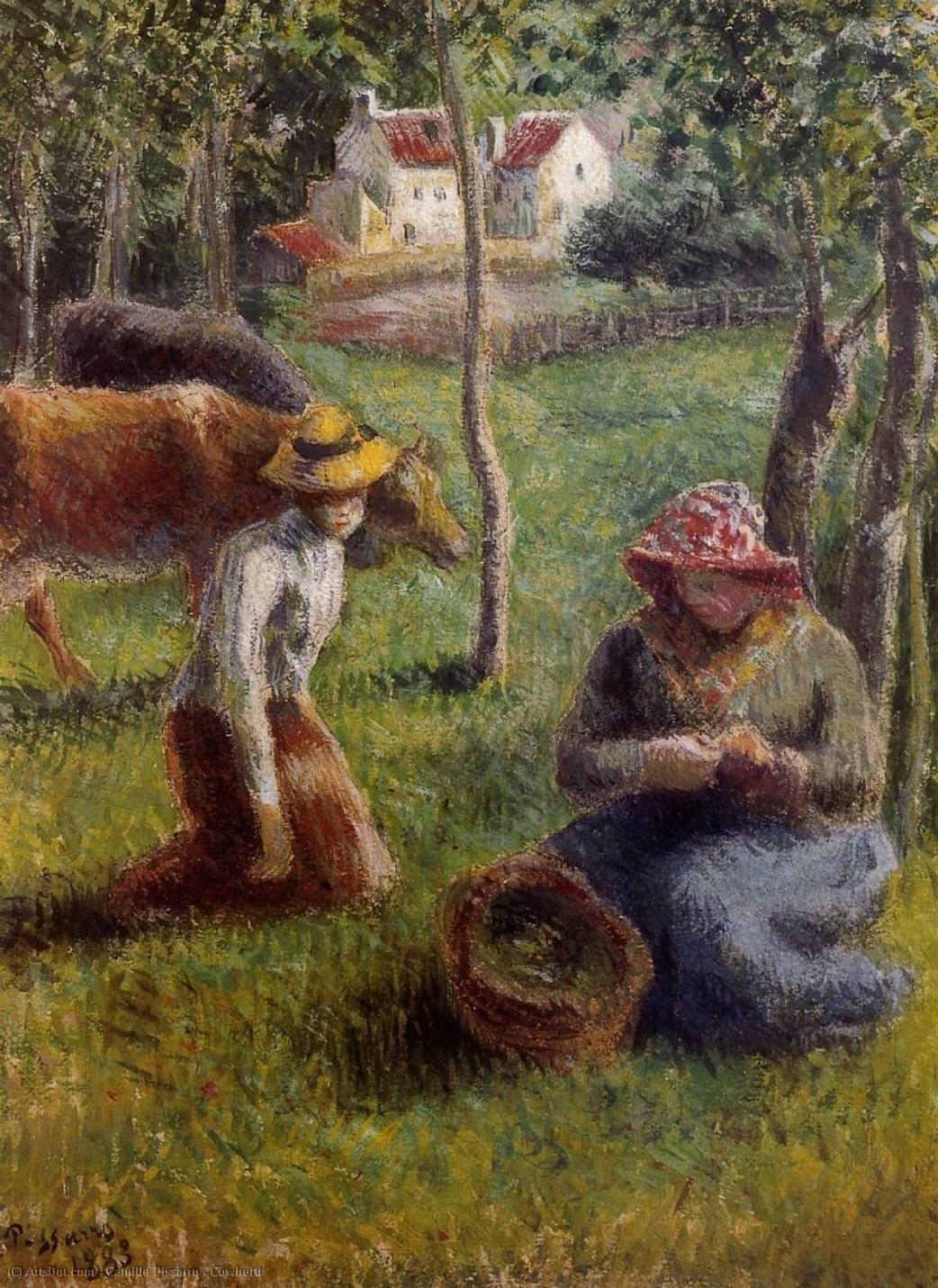 WikiOO.org - Enciclopedia of Fine Arts - Pictura, lucrări de artă Camille Pissarro - Cowherd