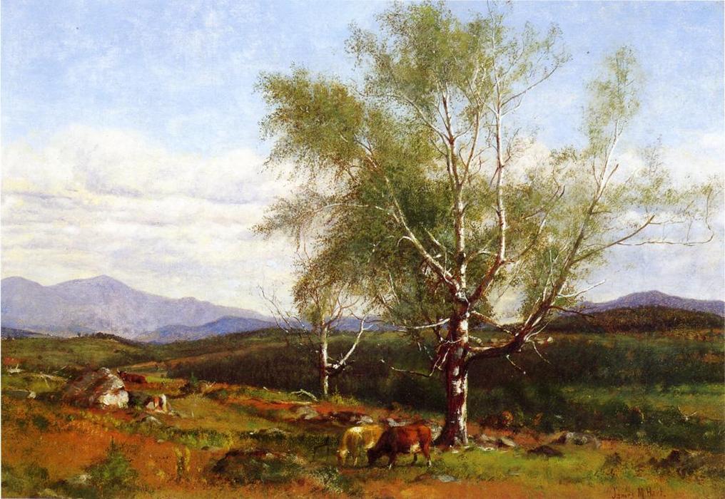 Wikioo.org – L'Enciclopedia delle Belle Arti - Pittura, Opere di James Mcdougal Hart - mucche `grazing` in un valle