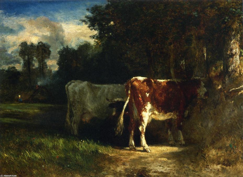 Wikioo.org - The Encyclopedia of Fine Arts - Painting, Artwork by Constant Troyon - Cows in a Landscape