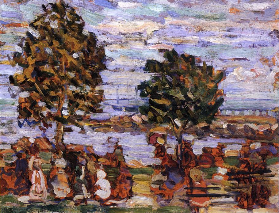 Wikioo.org - The Encyclopedia of Fine Arts - Painting, Artwork by Maurice Brazil Prendergast - Crepuscule (also known as Sunset)