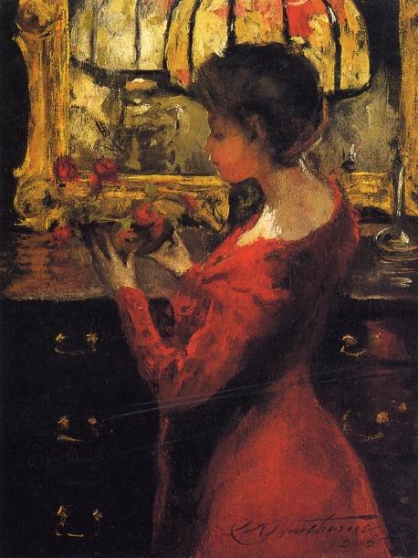 WikiOO.org - Encyclopedia of Fine Arts - Festés, Grafika Charles Webster Hawthorne - Crimson Roses