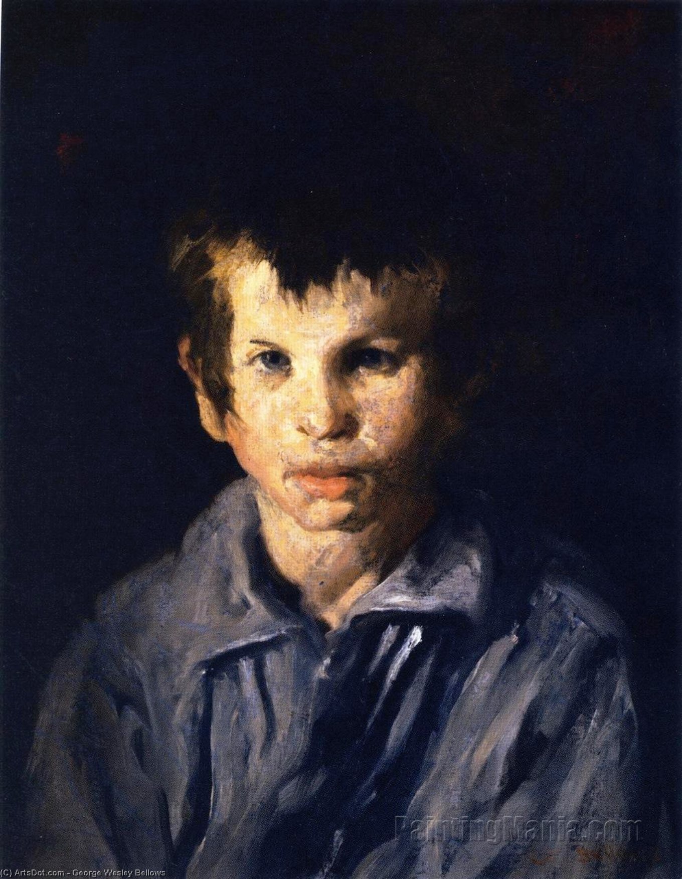 Wikioo.org - The Encyclopedia of Fine Arts - Painting, Artwork by George Wesley Bellows - Cross-Eyed Boy