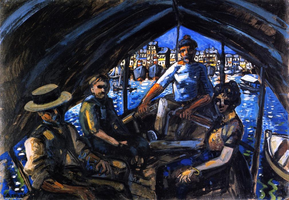 WikiOO.org - Güzel Sanatlar Ansiklopedisi - Resim, Resimler Auguste Chabaud - Crossing the Vieux-Port (Marseille)
