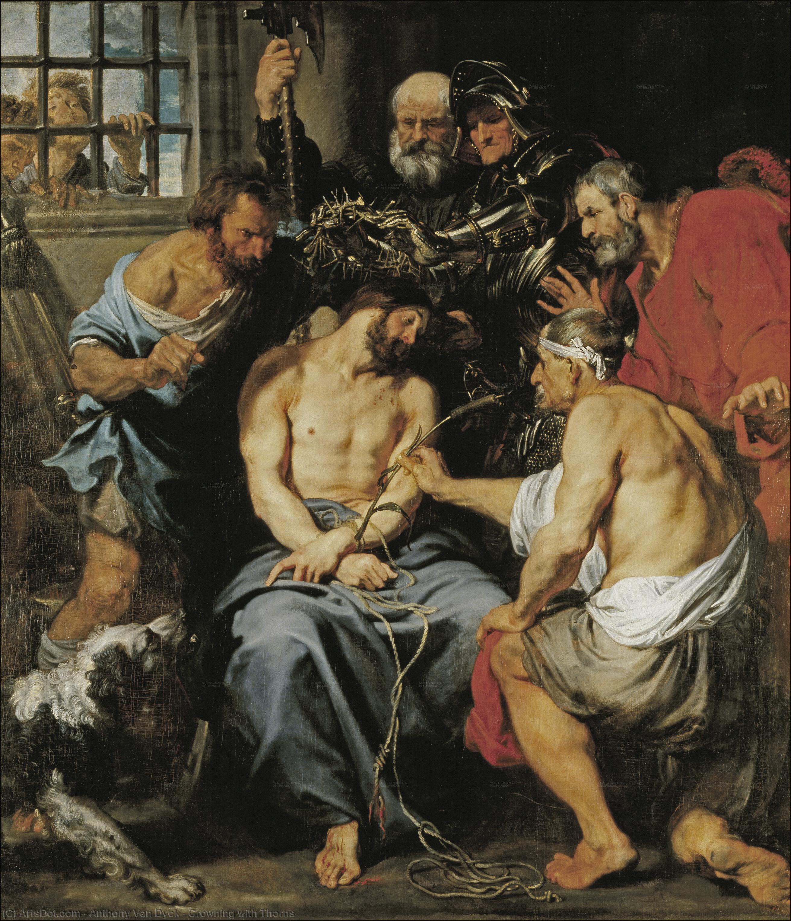 Wikioo.org - The Encyclopedia of Fine Arts - Painting, Artwork by Anthony Van Dyck - Crowning with Thorns