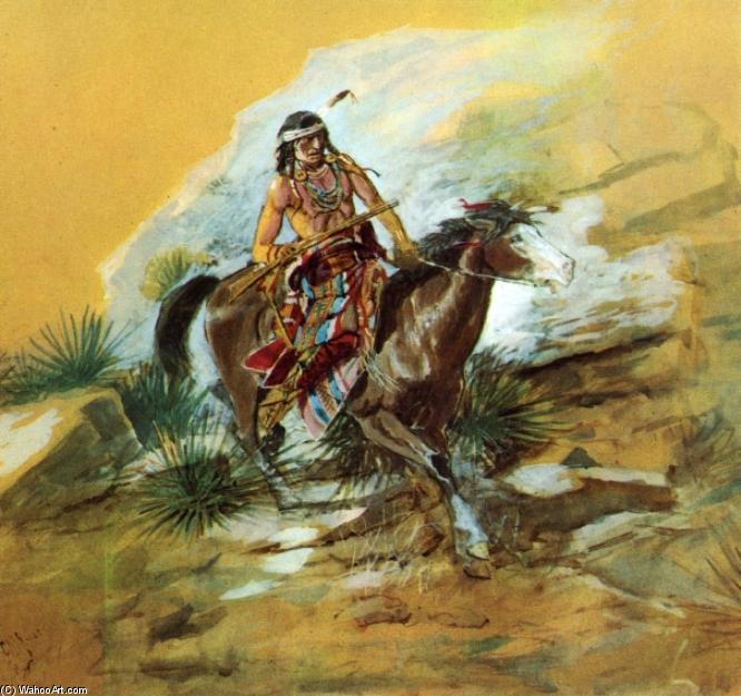 Wikioo.org - The Encyclopedia of Fine Arts - Painting, Artwork by Charles Marion Russell - The Crow Scout