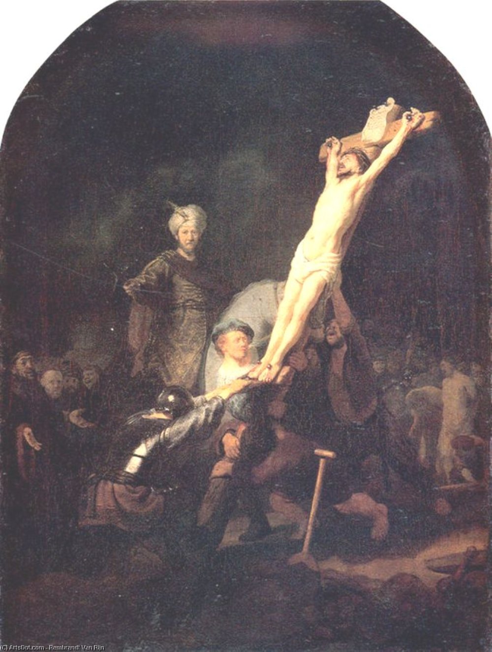 WikiOO.org - Enciclopédia das Belas Artes - Pintura, Arte por Rembrandt Van Rijn - Crucifixion