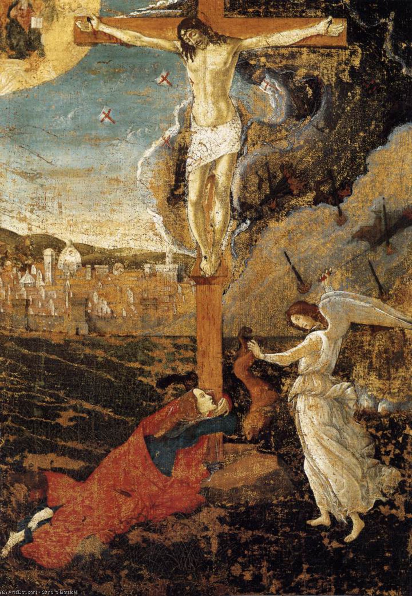 Wikioo.org - สารานุกรมวิจิตรศิลป์ - จิตรกรรม Sandro Botticelli - Crucifixion