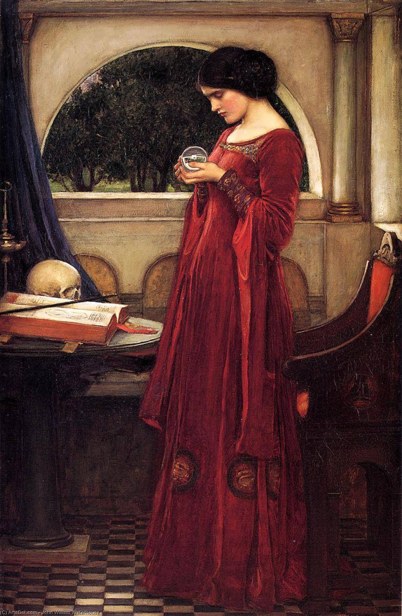 Wikioo.org - The Encyclopedia of Fine Arts - Painting, Artwork by John William Waterhouse - The Crystal Ball