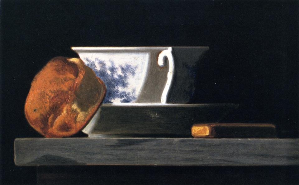 Wikioo.org - The Encyclopedia of Fine Arts - Painting, Artwork by John Frederick Peto - Cup, Biscuit and Fruit